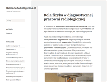 Tablet Screenshot of ochronaradiologiczna.pl